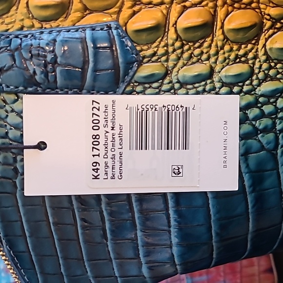 NWT Brahmin Large Duxbury Satchel Bermuda Ombré Melbourne - Picture 8 of 9